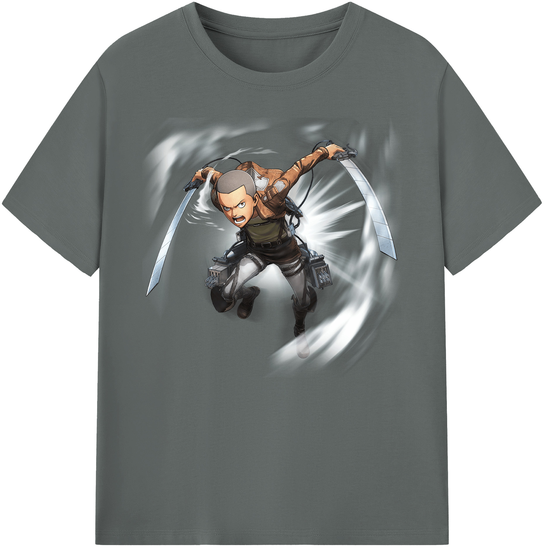 （画像用） 進撃の巨人 コニー·スプリンガー Attack on Titan Connie Springer 綿100％ メンズ半袖Tシャツ｜肌触りやわらか＆通気性